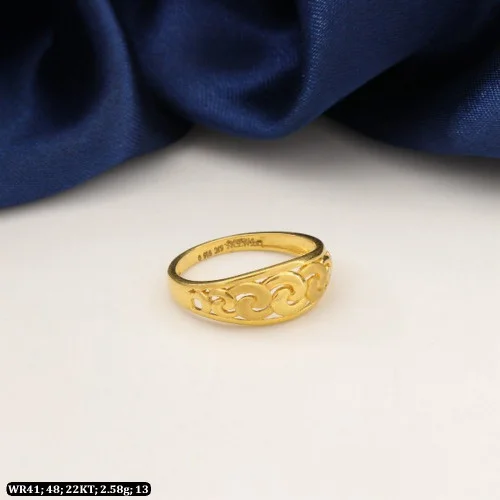 Showroom of 22k gold cz daily wear gents ring | Jewelxy - 193429